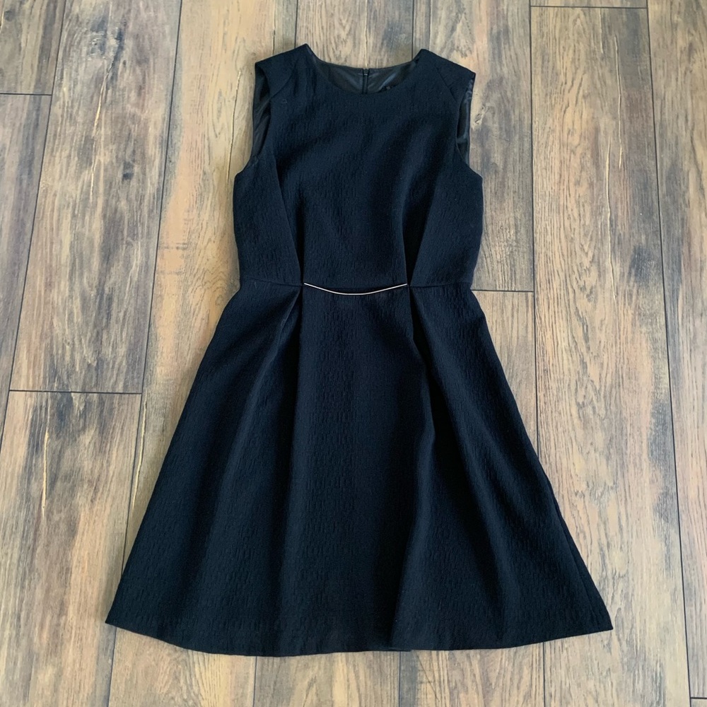 (2/$15) Zara Black Sleeveless Dress with Gold Detail
